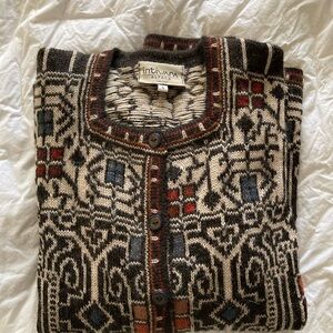 Vintage Intiwara Alpaca Cardigan Sweater